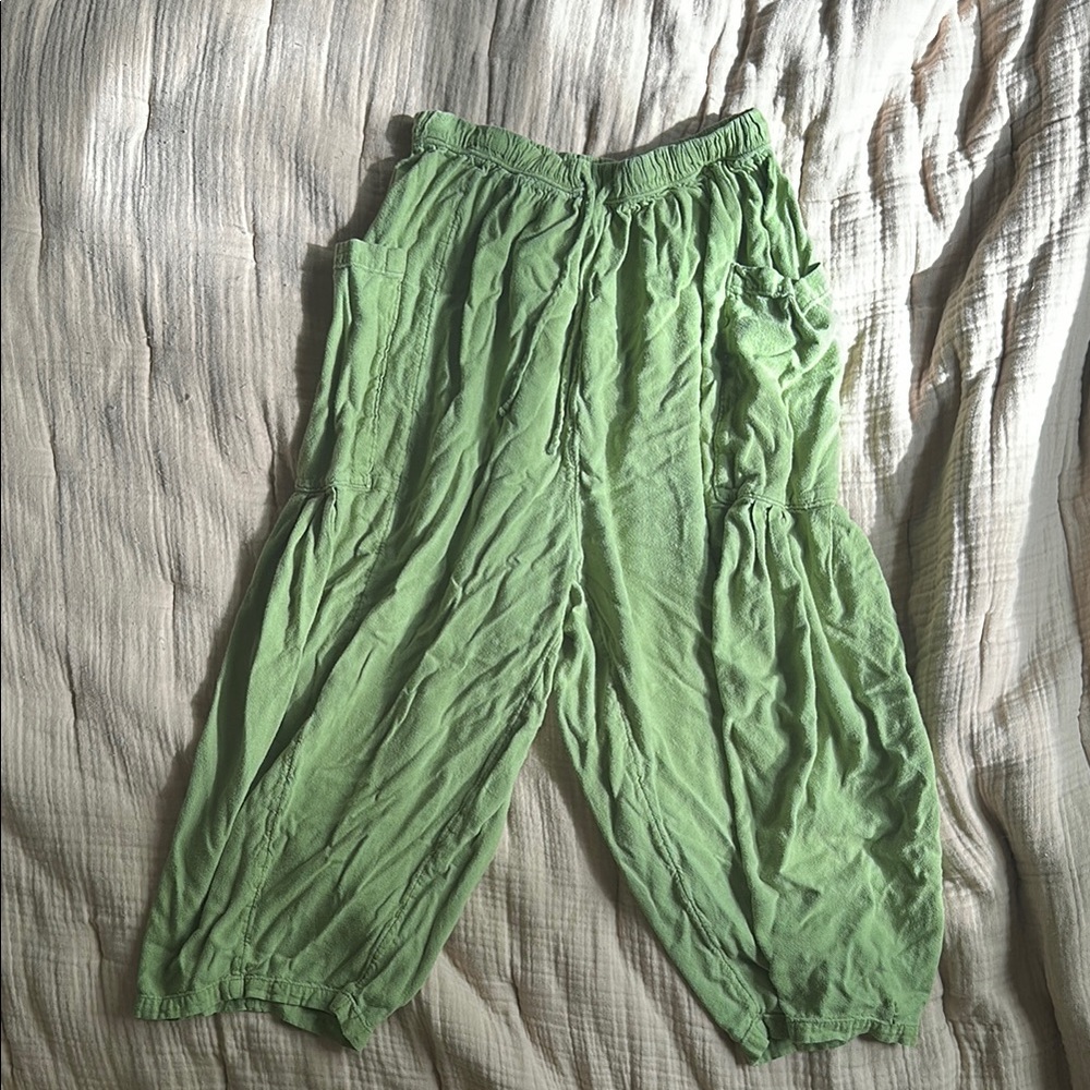 Free People Light Green Wide Leg Pants